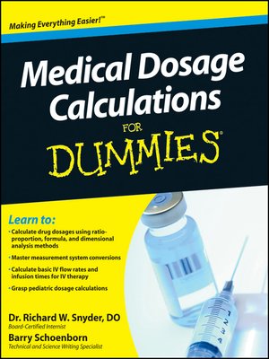 cover image of Medical Dosage Calculations For Dummies